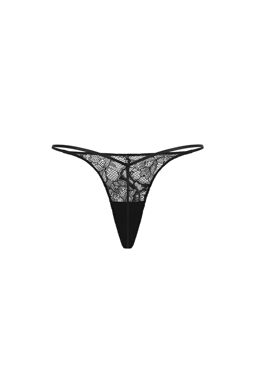 Transparent thong with animal print Georgia – Love and Hate Europe