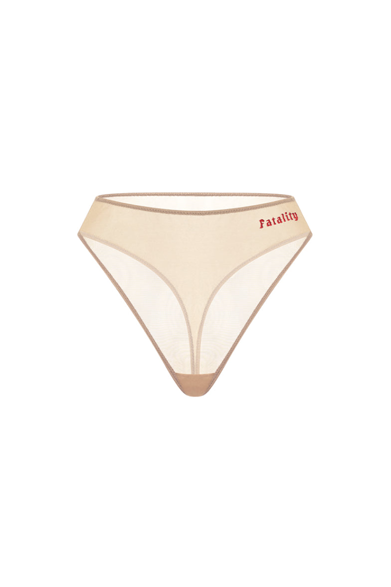 Fatality Beige High-Waisted Brief